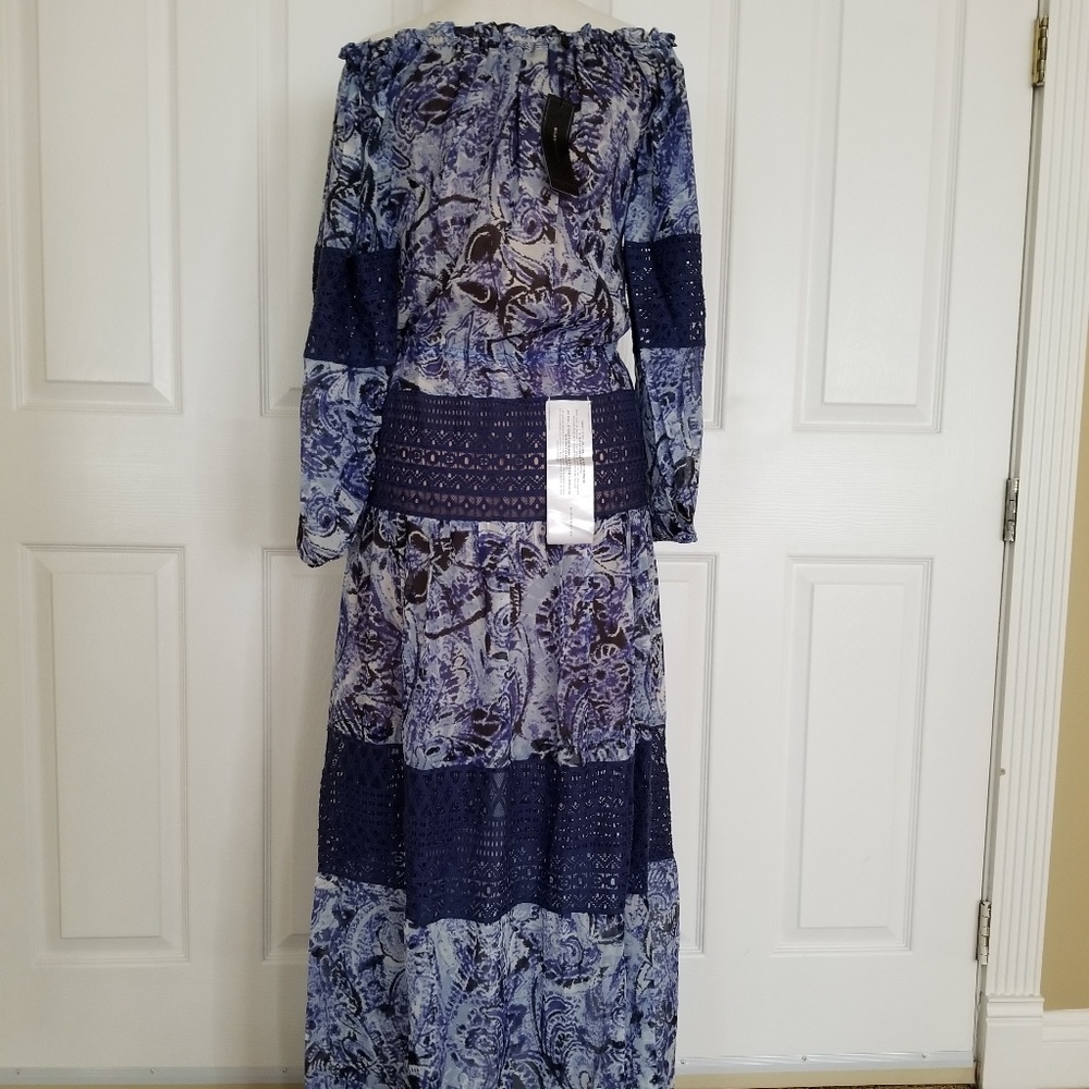 NWT Bcbgmaxazria Ellie Paisley-Print Gown - Picture 6 of 8
